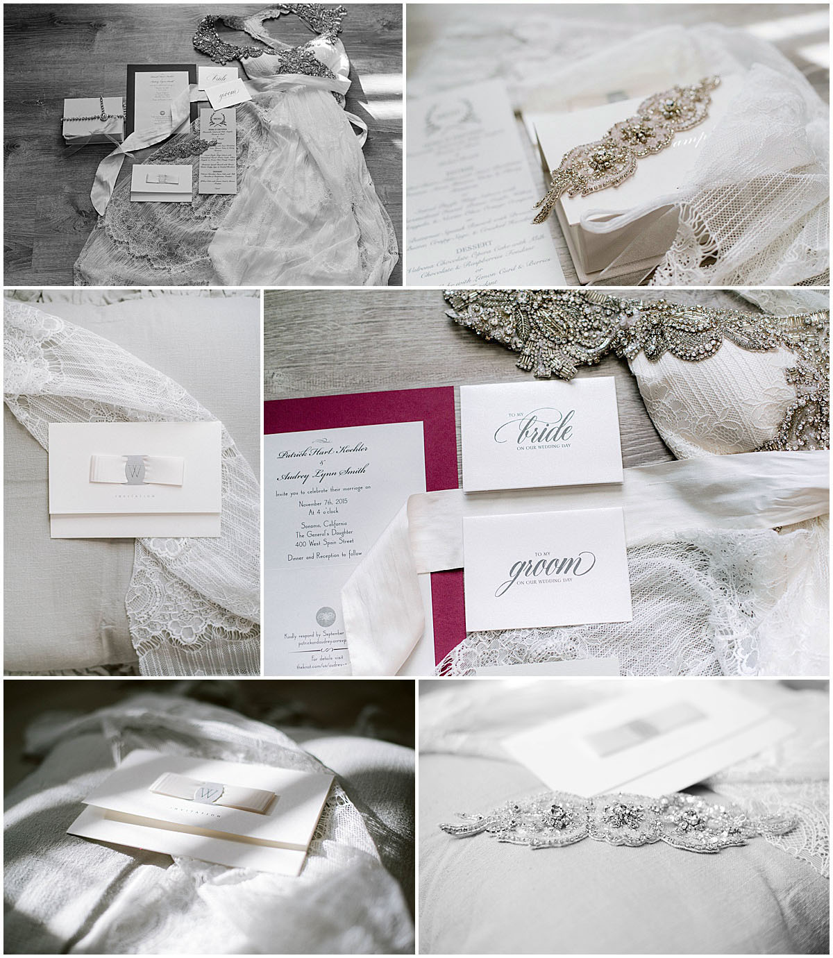 luxury wedding details and invitations